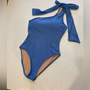 JCrew one shoulder Tie Swimsuit